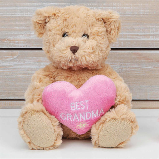 Picture of TEDDY BEAR WITH PINK HEART - BEST GRANDMA